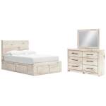 Lawroy Full Panel Storage Bed, Dresser and Mirror