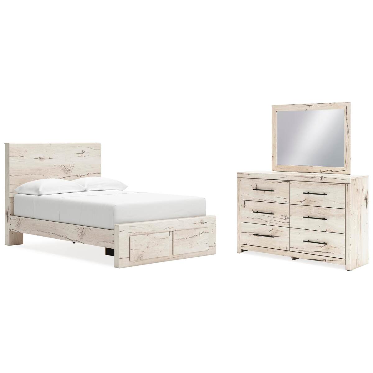 3a163bfcce0bd3ac588cf91fb9f41340 Lawroy Full Panel Storage Bed, Dresser and Mirror - Image 1