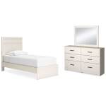 Stelsie Twin Panel Bed, Dresser and Mirror