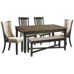 Tyler Creek Dining Table with 4 Chairs and Bench - Image 2