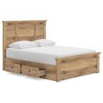 Makidern Queen Panel Bed with Storage, Dresser and Mirror - Image 12