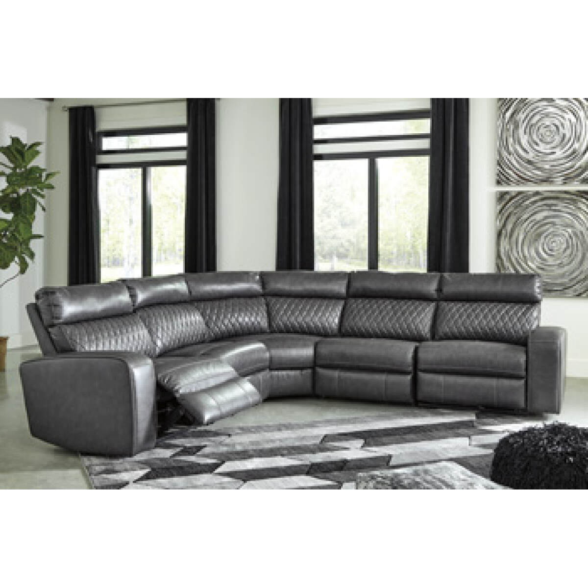 3b0fafbc48b7eab73c2527d89020ce5f Samperstone 5-Piece Power Reclining Sectional - Image 1