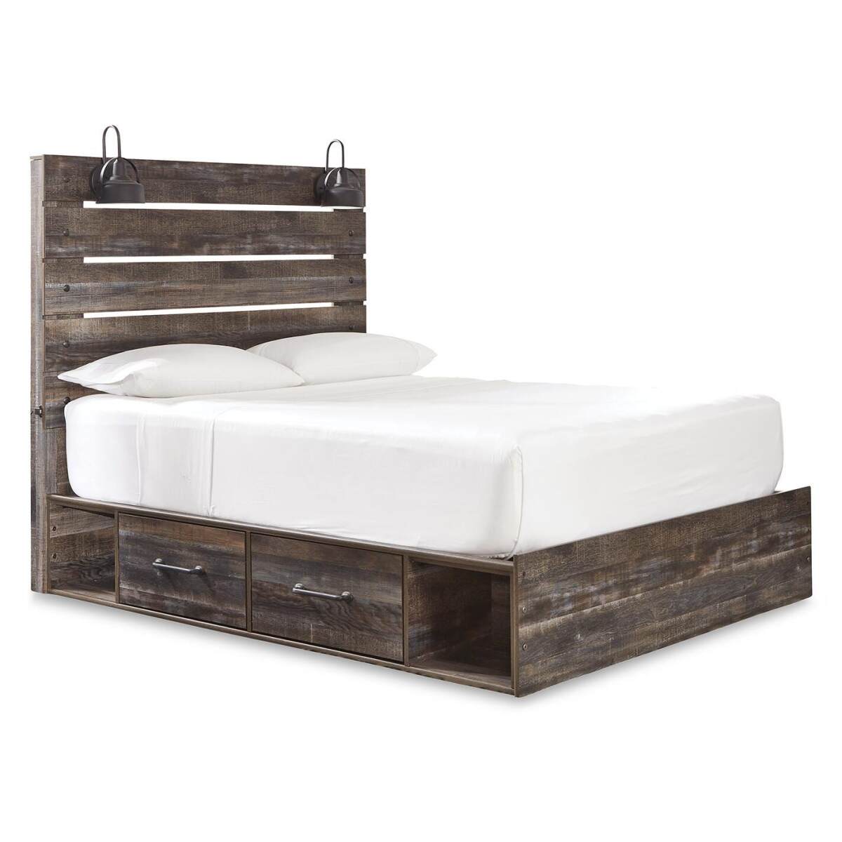 3b375f5fda1c363abb067c931e6b5598 Drystan Queen Panel Bed with 2 Storage Drawers - Image 1
