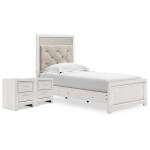 Altyra Twin Upholstered Panel Bed and 2 Nightstands - Image 2
