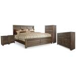 Juararo King Panel Bed, Dresser, Chest and 2 Nightstands