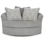 Casselbury Oversized Swivel Chair and Ottoman - Image 3