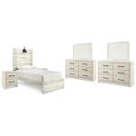 Cambeck Twin Panel Bed, 2 Dressers, 2 Mirrors and 2 Nightstands