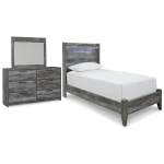 Baystorm Twin Panel Bed, Dresser and Mirror