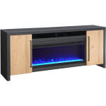 Edison 77" Fireplace Console W/ 42" Insert KEE1950SST-BLK - Image 6