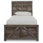Wynnlow Twin Crossbuck Panel Bed and 2 Nightstands - Image 3