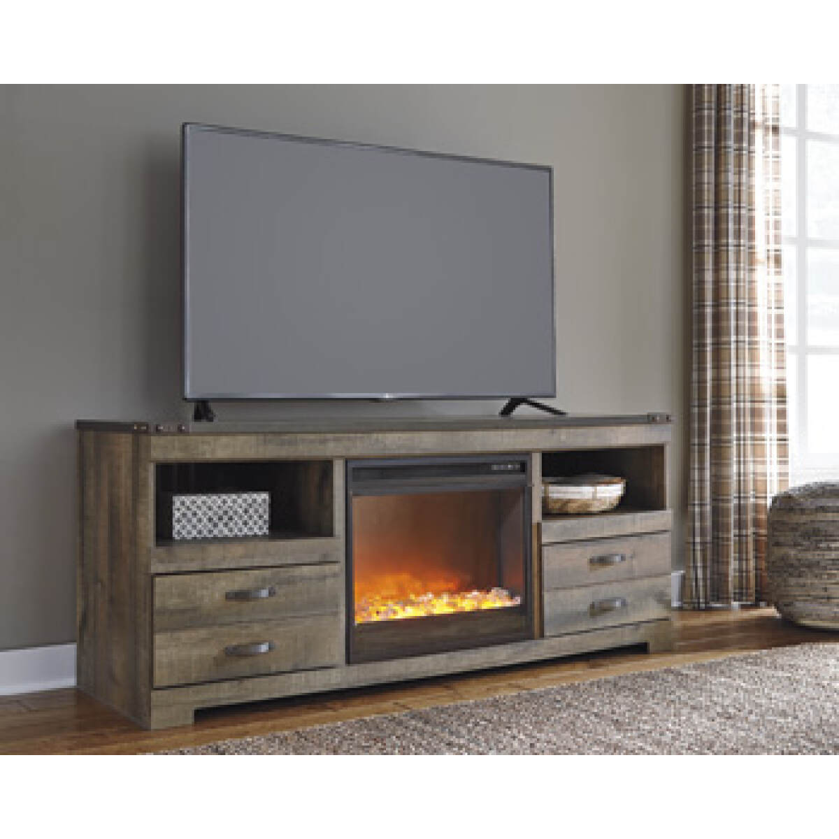 3c6d5b0b975e9e8c9b81232fcead1069 Trinell 63" TV Stand with Electric Fireplace - Image 1