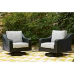 Beachcroft Outdoor Swivel Lounge with Cushion - Image 9