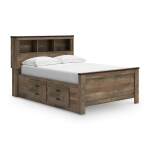 Trinell Full Bookcase Bed with 2 Storage Drawers - Image 2