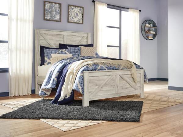 Bellaby Queen Crossbuck Panel Bed and 2 Nightstands - Image 5