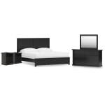Maribel King Panel Bed, Dresser, Mirror and 2 Nightstands