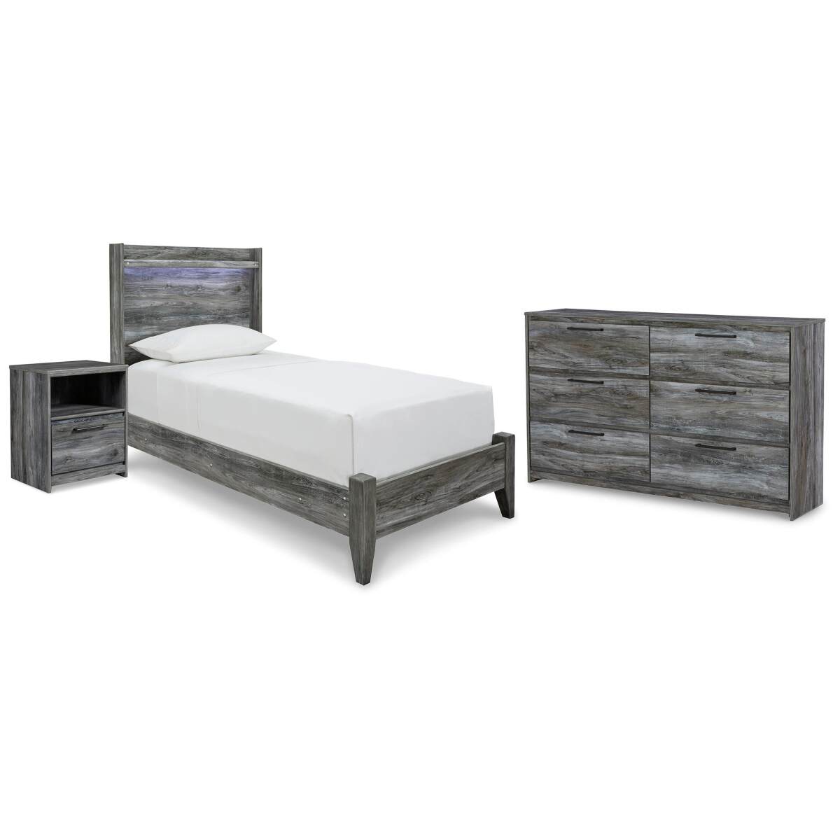 3f229e993661769128c04616a116d160 Baystorm Twin Panel Bed, Dresser and Nightstand - Image 1
