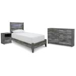 Baystorm Twin Panel Bed, Dresser and Nightstand