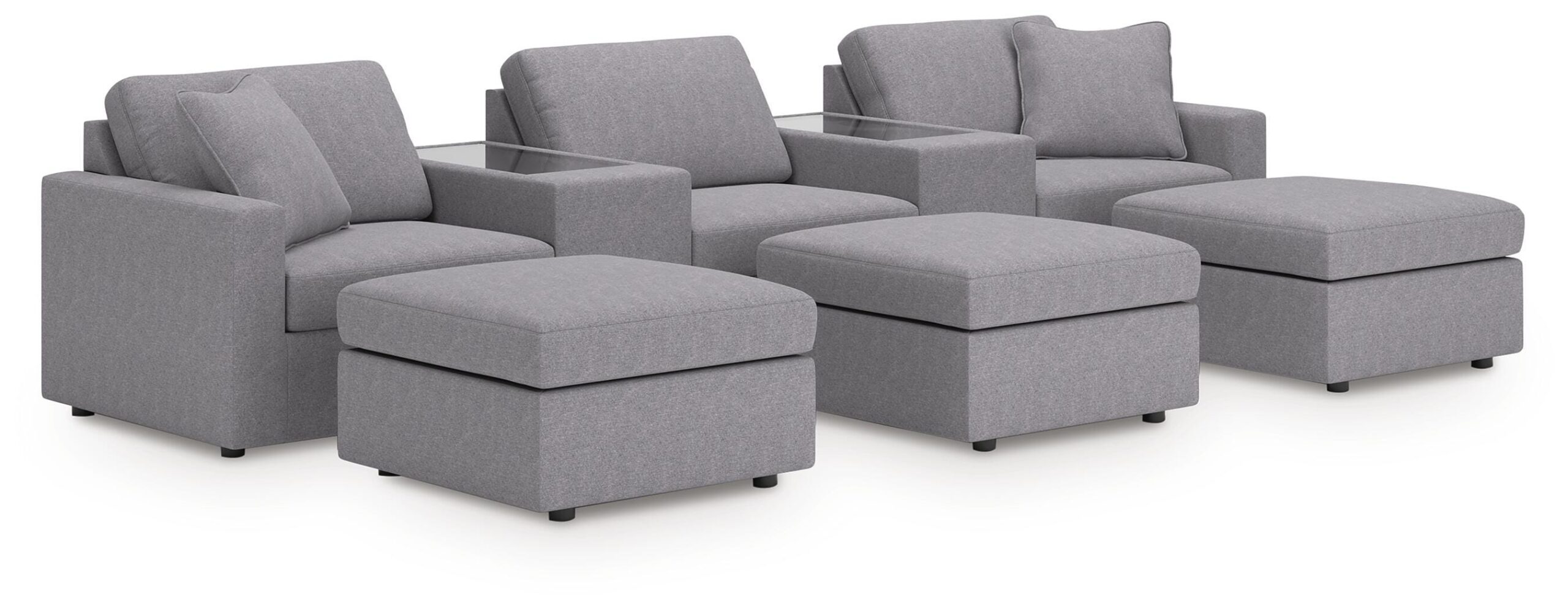 3f428d75efedd7d9303c782b5517f7d5 Modmax 5-Piece Sectional and 3 Ottomans - Image 1