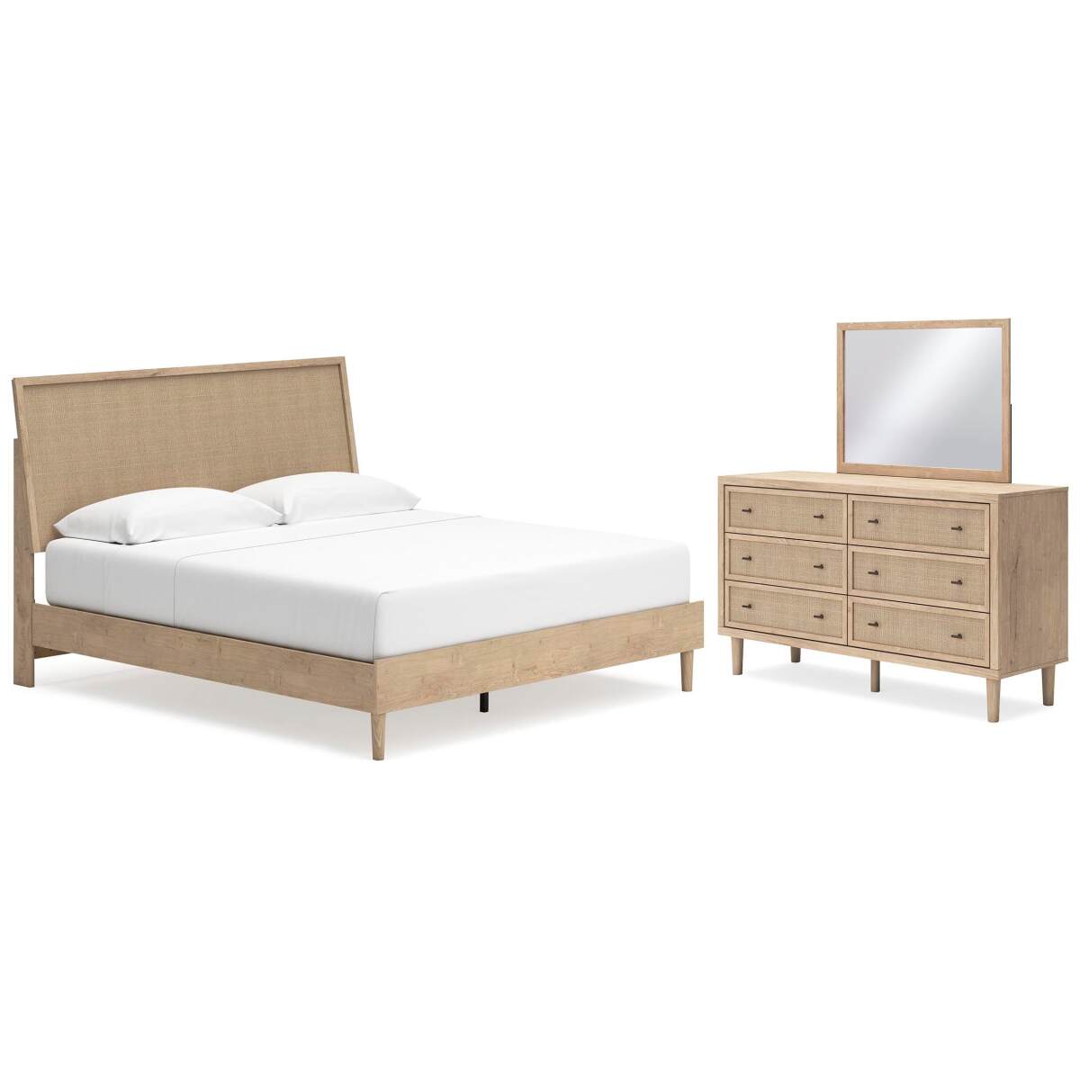 40360bfc7fdd535d49869c1cfae3cc54 Cielden King Panel Bed, Dresser and Mirror - Image 1