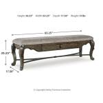 Maylee Extension Dining Table, 4 Chairs and Bench - Image 8