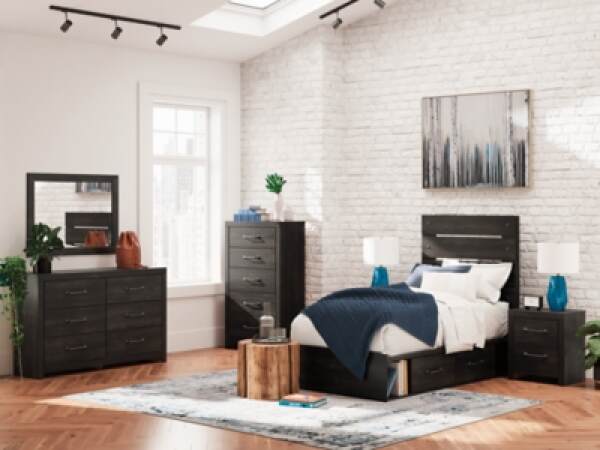 Hollivern Twin Panel Bed with Storage - Image 11