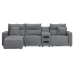 Modmax II 4-Piece Reclining Sectional with Chaise and Audio Console
