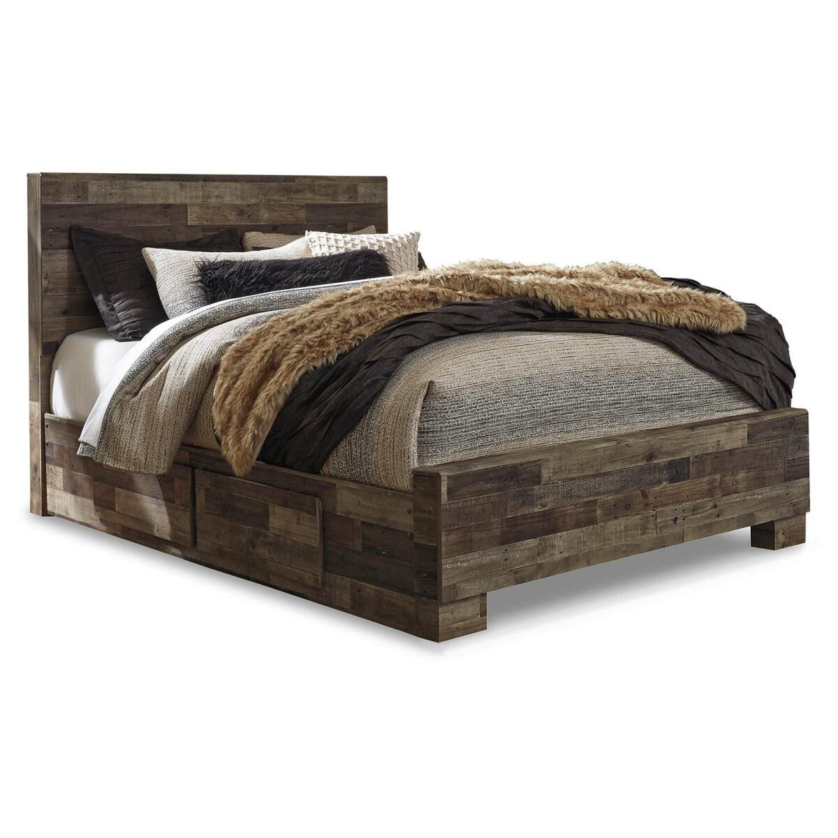 412c645e46cf3faea2d98813b3570683 Derekson Queen Panel Bed with 2 Side Storage - Image 1