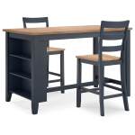 Gesthaven Counter Height Dining Table and 2 Barstools
