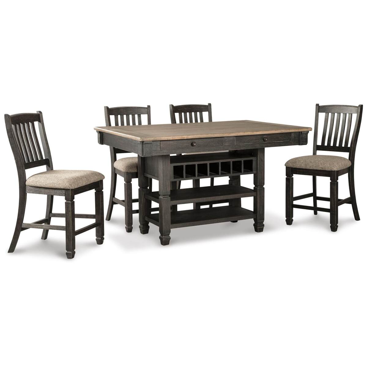 41fdf2bcec90474124e46b831b104ebb Tyler Creek Counter Height Dining Table with 4 Barstools - Image 1