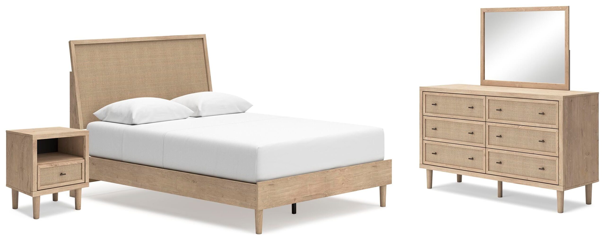 42533884791af574269e89339ec00a69 Cielden Queen Panel Bed, Dresser, Mirror and Nightstand - Image 1