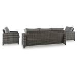 Oasis Court Outdoor Sofa/Chairs/Table Set (Set of 4) - Image 5