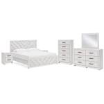 Cayboni King Panel Bed, Dresser, Mirror, Chest and 2 Nightstands - Image 2