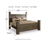 Juararo California King Poster Bed, Dresser, Mirror and 2 Nightstands - Image 11