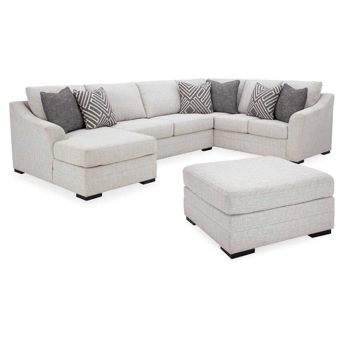 4331167237f0c6dfd1898edb7ecc9198 Koralynn 3-Piece Sectional and Oversized Accent Ottoman - Image 1