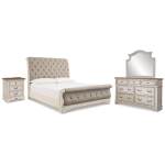Realyn King Sleigh Bed, Dresser Mirror and Nightstand