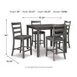 Bridson Counter Height Dining Table and Bar Stools (Set of 5) - Image 5