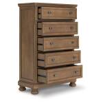 Feddinger Queen Panel Bed, Dresser, Mirror, Chest and 2 Nightstands - Image 11