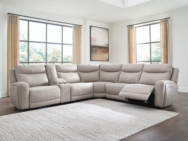 Gravier 6-Piece Power Reclining Sectional with Storage Console - Image 5