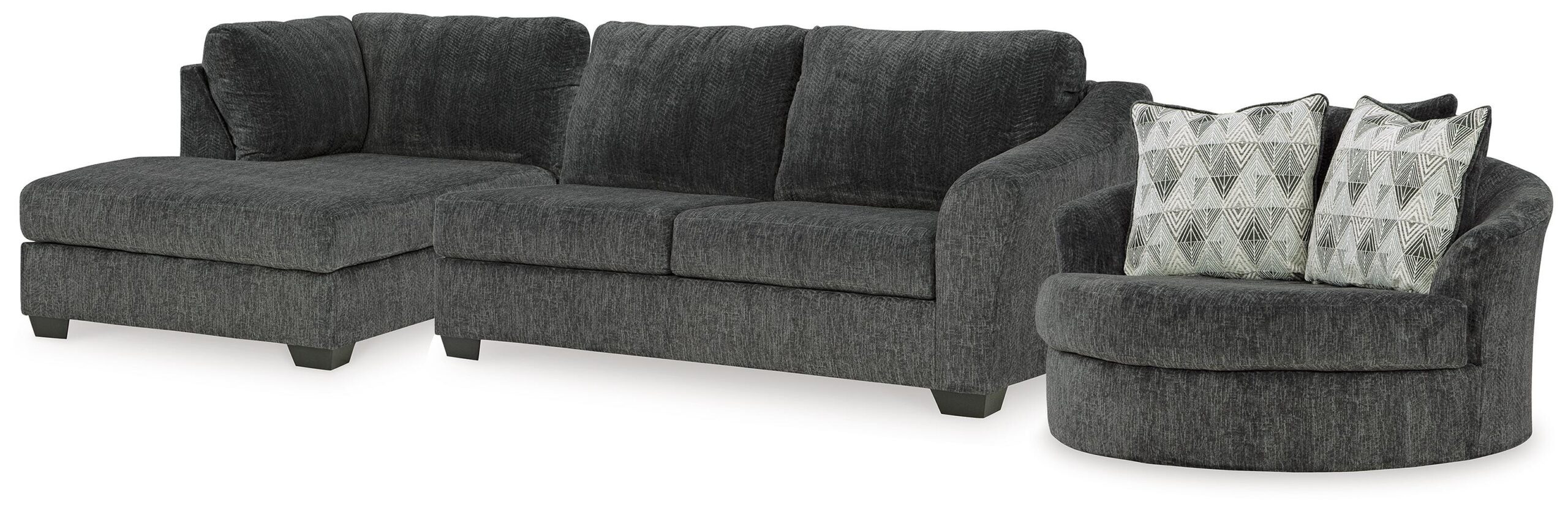46212ce1638ca4debd4358da3f4b3072 Biddeford 2-Piece Sectional and Oversized Swivel Accent Chair - Image 1