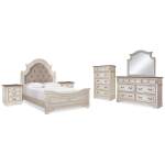 Realyn Queen Upholstered Panel Bed, Dresser, Mirror, Chest and 2 Nightstands - Image 3