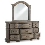 Ardenfield Queen Upholstered Sleigh Bed, Dresser and Mirror - Image 4