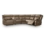 Max-Momentum 6-Piece Power Reclining Sectional with Audio Console