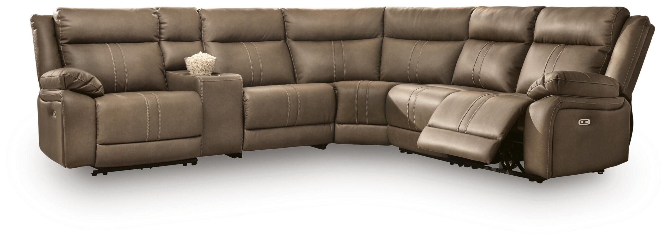 470e71127905583c1254e044b0c9c927 Max-Momentum 6-Piece Power Reclining Sectional with Audio Console - Image 1