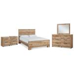 Hyanna Queen Panel Bed with Dresser, Mirror and 1 Nightstand