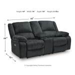 Draycoll Power Reclining Loveseat with Console - Image 8