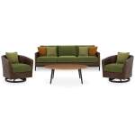 Horizon Hall Outdoor Sofa, 2 Lounge Chairs, Ottoman and Coffee Table