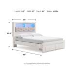 Altyra Queen Upholstered Bookcase Bed with Storage - Image 9