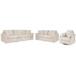 Modmax 3-Piece Sectional Sofa, 2-Piece Sectional Loveseat and Swivel Glider Recliner