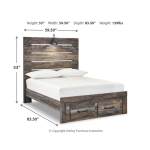 Drystan Full Panel Bed with 2 Storage Drawers - Image 4