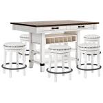 Valebeck Counter Height Dining Table and 6 Barstools - Image 2